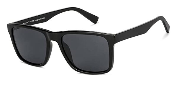 Vincent Chase Eyewear By  | Full Rim Wayfarer Branded Latest and Stylish Sunglasses | Polarized and 100% UV Protected | Men & Women | Large | VC S13973-Pack of 1