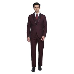 Hildo 6X Check Suits in Wine
