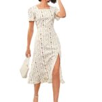 Women's Polyester A-Line Below The Knee Dress