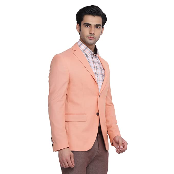 Men's Casual Notch Lapel Slim Fit Blazer-EJ-DO-CYAN2 - Image 2