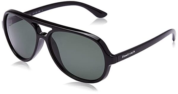 Men's Pilot Sunglasses Black Frame, Brown Lens (Medium)-Pack of 1