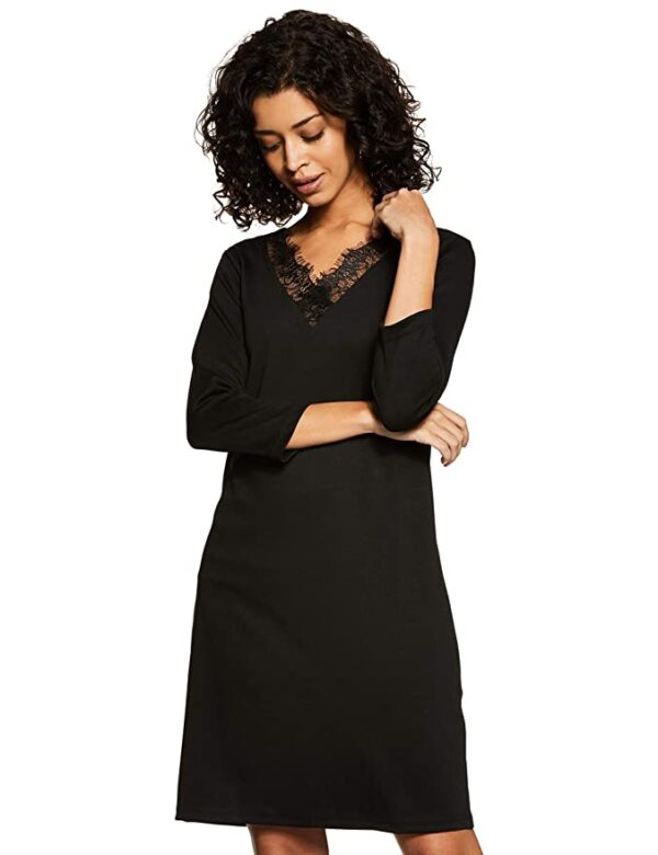 Women's Synthetic A-Line Knee-Length Dress