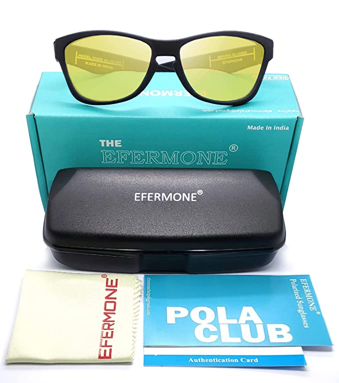 ® 10SRR Night Driving Polarized HD Vision Glasses Anti Glare 100% UV Protected Goggles Sunglasses For Night Bike Riding Car driving Glasses Travelling Sports and Outdoors ( Unisex | Model : 10SRR) - Image 3